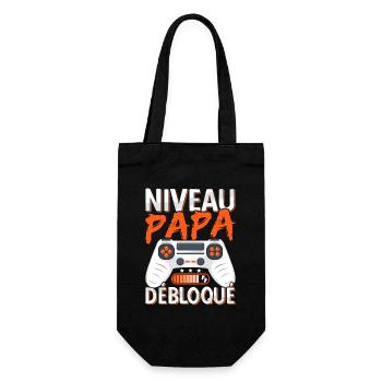 Annonce Grossesse Futur Papa Niveau Papa Débloqué - Sac à bouteille - noir - Devant