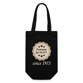 Premium Quality since 1973 - Geschenkbeutel für Flaschen - Schwarz - Vorne