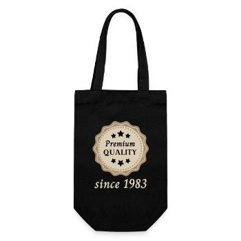 Premium Quality since 1983 - Geschenkbeutel für Flaschen - Schwarz - Vorne