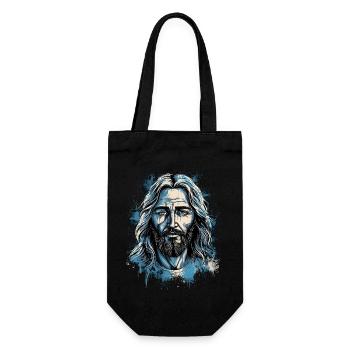 Jesus Christ #02 - Geschenkbeutel für Flaschen - Schwarz - Vorne