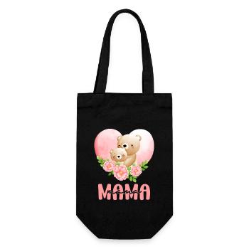 Bear Mom Mom Mother Mother's Day Gift Idea - Sac à bouteille - noir - Devant