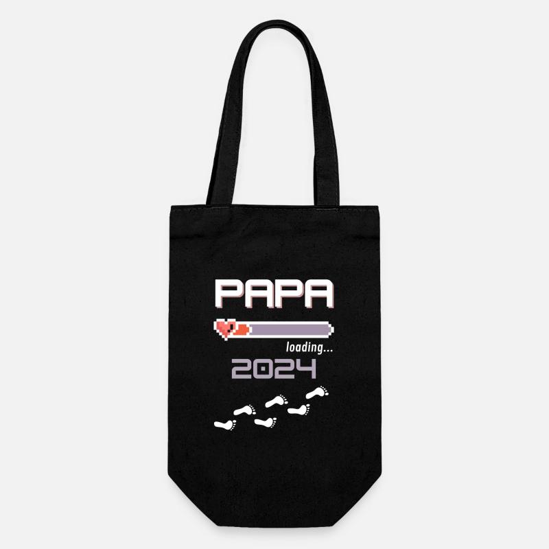 Papa 2024 chargement... - Sac à bouteille - noir