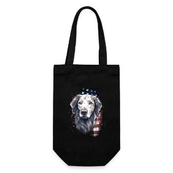 Chien Drapeau américain d’un fier amoureux des chiens - Sac à bouteille - noir - Devant