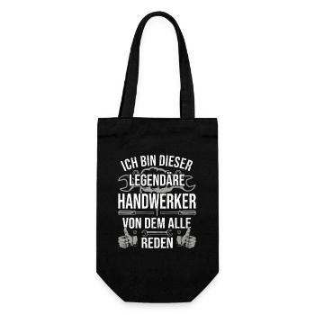 Handwerker Ich bin dieser legendäre Handwerker - Geschenkbeutel für Flaschen - Schwarz - Vorne