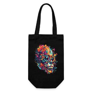 Skull Beatiful Colorful Party Magic Design - Geschenkbeutel für Flaschen - Schwarz - Vorne