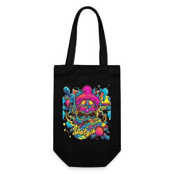 The design has a modern aesthetic and creates a - Gift Bag for Bottles - black - Front