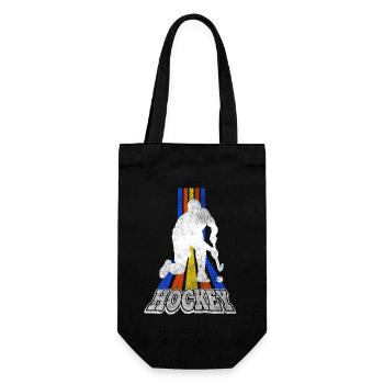 Hockey Feldhockey Spieler Sport Fan Team Vintage - Geschenkbeutel für Flaschen - Schwarz - Vorne