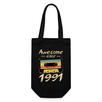 1991 Anniversaire 1991 Né Cadeau d’anniversaire - Sac à bouteille - noir - Devant