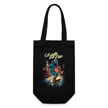 Skateboarder Skateboard Skate Skater - Gift Bag for Bottles - black - Front