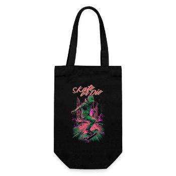 Skateboarder Skateboard Skate Skater - Gift Bag for Bottles - black - Front