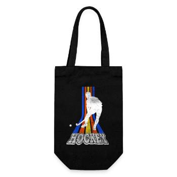 Hockey Feldhockey Spieler Sport Fan Team Vintage - Geschenkbeutel für Flaschen - Schwarz - Vorne