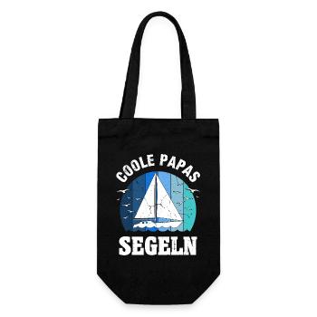 Segeln Segler Segelboot Papa Vatertag Geschenk - Geschenkbeutel für Flaschen - Schwarz - Vorne