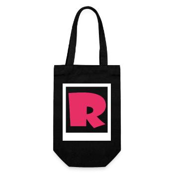 Schlichtes rosa Gothic R - Geschenkbeutel für Flaschen - Schwarz - Vorne
