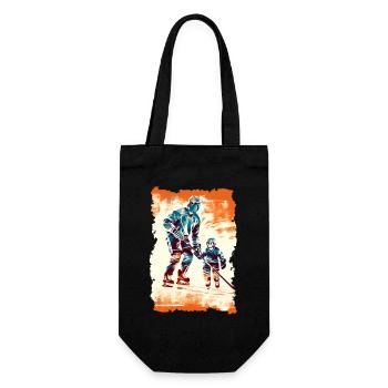 Hockey sur glace père et fils Cadeau de la fête des pères - Sac à bouteille - noir - Devant