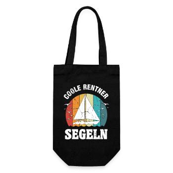 Coole Rentner Segeln Segler Segelboot Geschenk - Geschenkbeutel für Flaschen - Schwarz - Vorne