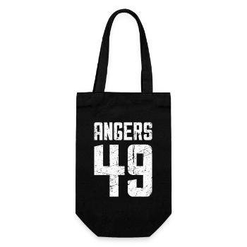 Angers 49 Frankreich Kennzeichen - Geschenkbeutel für Flaschen - Schwarz - Vorne