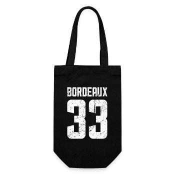 Bordeaux 33 Frankreich Kennzeichen - Geschenkbeutel für Flaschen - Schwarz - Vorne