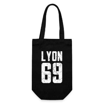 Lyon 69 Frankreich Kennzeichen - Geschenkbeutel für Flaschen - Schwarz - Vorne