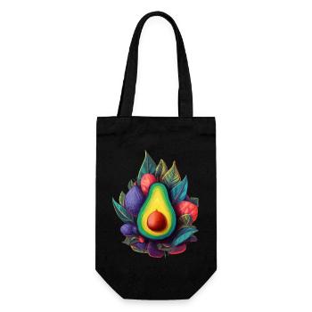 Avocado - Geschenkbeutel für Flaschen - Schwarz - Vorne