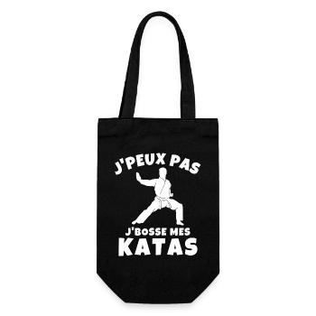karaté, club de karaté, karatéka, katas - Sac à bouteille - noir - Devant