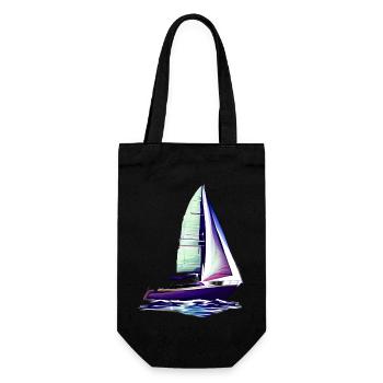 Sailing Ship Sailing Sailboat Sailing Sailing Sailor - Gift Bag for Bottles - black - Front