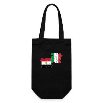 Egypt Italy Flag Italian Egyptian - Gift Bag for Bottles - black - Front