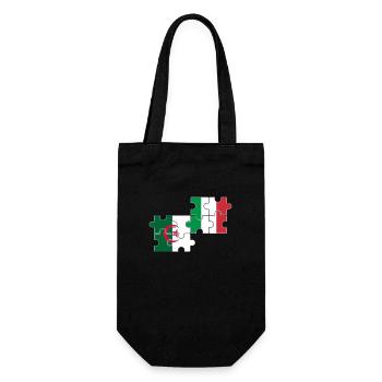 Algérie Italie Drapeau Italien Algérien - Sac à bouteille - noir - Devant