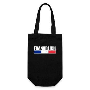 Frankreich Französische Flagge Stolzer Franzose - Geschenkbeutel für Flaschen - Schwarz - Vorne