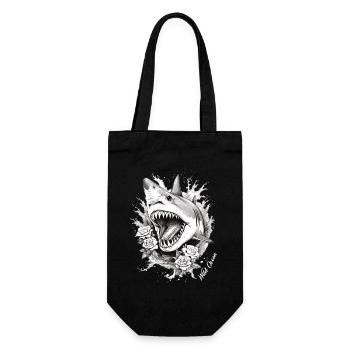 Fleur de requin Oceanographe Plongeur Cadeau - Sac à bouteille - noir - Devant