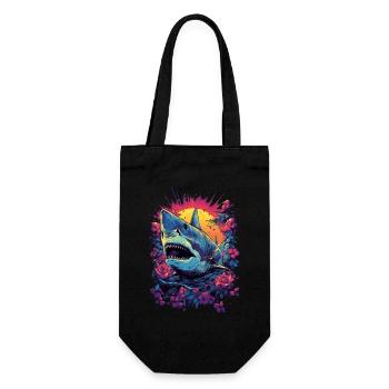 Fleur de requin Cadeau de plongeur de récif corallien - Sac à bouteille - noir - Devant