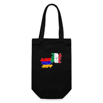 Arménie Italie Drapeau Vintage Arménien - Sac à bouteille - noir - Devant