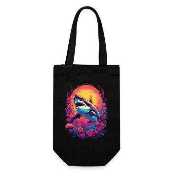 Fleur de requin Oceanographe Plongeur Cadeau - Sac à bouteille - noir - Devant
