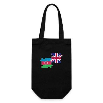 Azerbaïdjan Drapeau du Royaume-Uni Azerbaïdjanais - Sac à bouteille - noir - Devant
