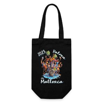 Funny Party Mile Palma de Mallorca Gift - Gift Bag for Bottles - black - Front