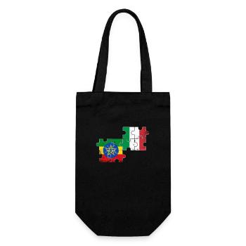 Ethiopia Italy Vintage Flag Ethiopian - Gift Bag for Bottles - black - Front