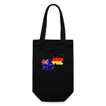 Australia Germany Flag German Australian - Gift Bag for Bottles - black - Front