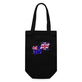 Australien UK Flagge Britisch Australisch - Geschenkbeutel für Flaschen - Schwarz - Vorne