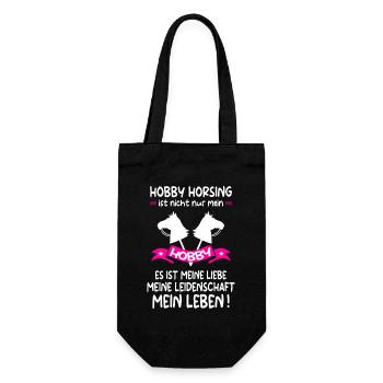 Hobby Horse Hobby Horsing Hobbyhorse Geschenk - Geschenkbeutel für Flaschen - Schwarz - Vorne