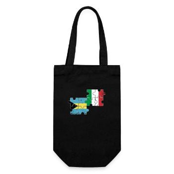Bahamas Italy Vintage Flag Bahamians - Gift Bag for Bottles - black - Front