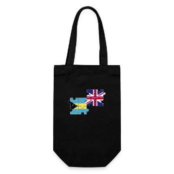 Bahamas UK Flag British Bahamian - Gift Bag for Bottles - black - Front