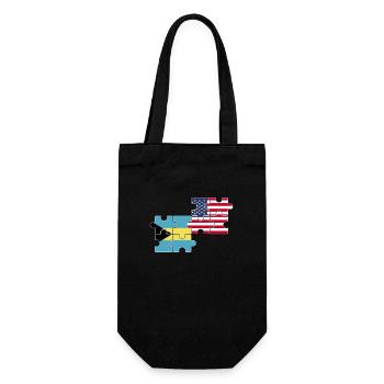 Bahamas USA Flag American Bahamian - Gift Bag for Bottles - black - Front