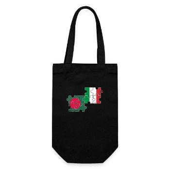 Bangladesh Italy Vintage Flag Bangladeshis - Gift Bag for Bottles - black - Front