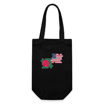 Bangladesh USA Flag American Bangladesh - Gift Bag for Bottles - black - Front
