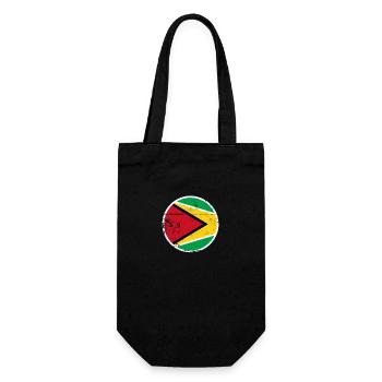 Guyana Vintage Drapeau guyanais Guyanais - Sac à bouteille - noir - Devant
