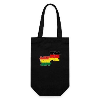 Bolivien Deutschland Vintage Flagge Bolivianer - Geschenkbeutel für Flaschen - Schwarz - Vorne