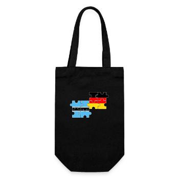 Botswana Germany Flag German Botswana - Gift Bag for Bottles - black - Front