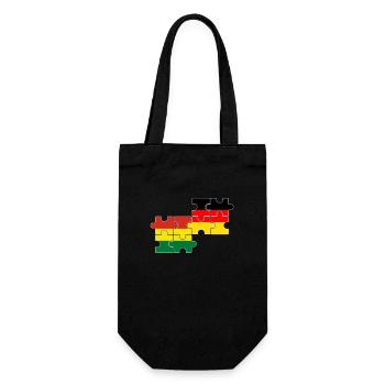 Bolivien Deutschland Flagge Bolivianer - Geschenkbeutel für Flaschen - Schwarz - Vorne