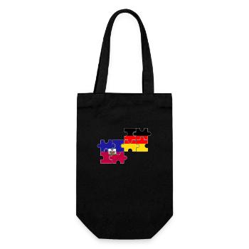 Haiti Germany Flag German Haitian - Gift Bag for Bottles - black - Front