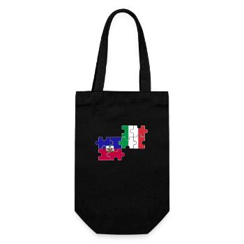 Haïti Italie Drapeau Italien Haïtien - Sac à bouteille - noir - Devant