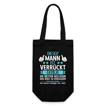 Kollege Abschied Jobwechsel Abschiedsgeschenk - Geschenkbeutel für Flaschen - Schwarz - Vorne